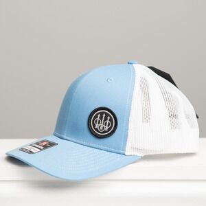 Beretta Trucker Hat NEW Light Blue White Mesh Snapback Cap GorpCore Americana